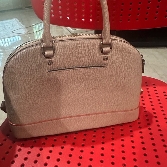 Coach Pink Satchel with Double Top Handles and Gold Accents - Picture 4 of 12